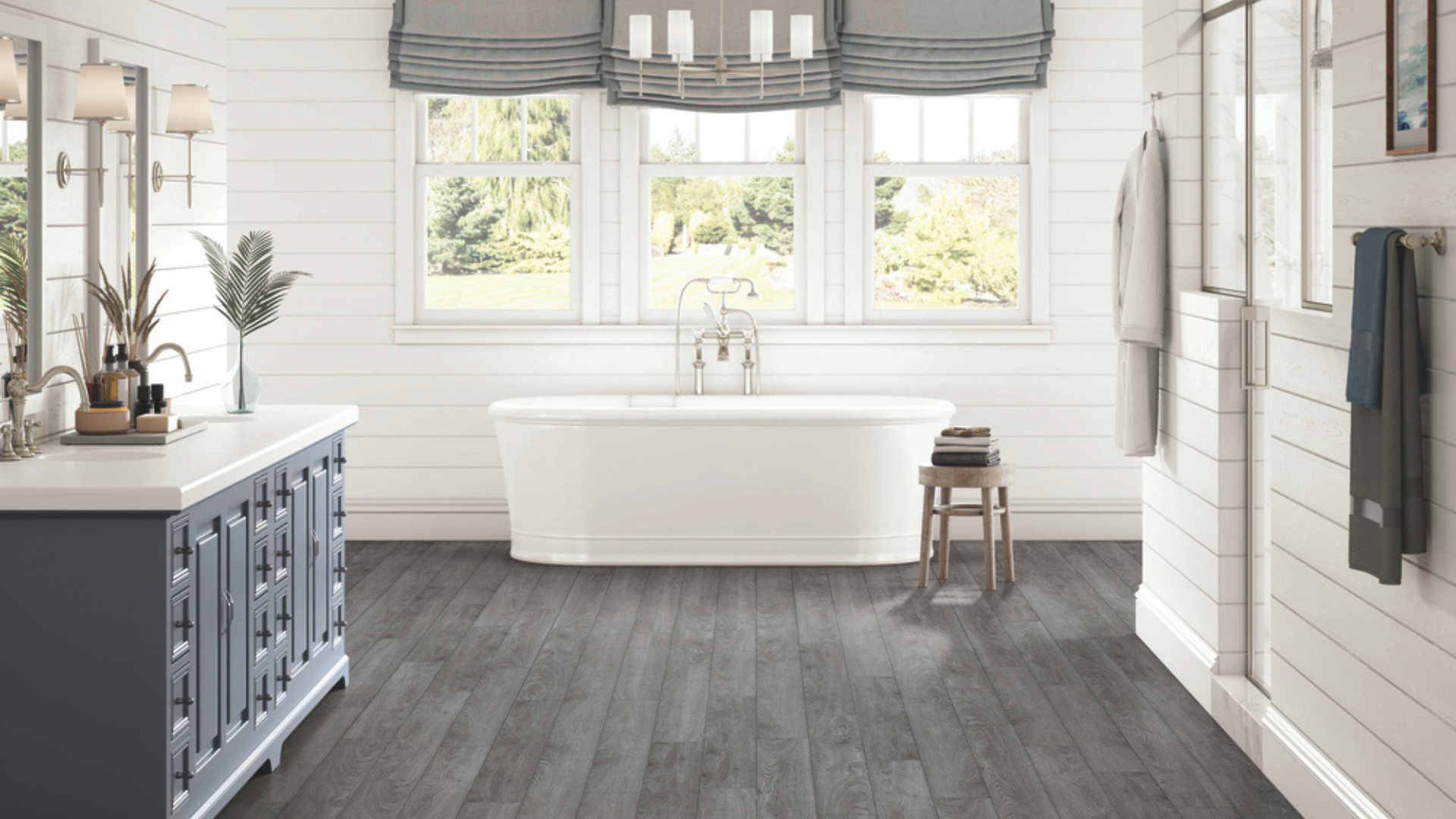 custom window roman shades in bathroom window treatmetns installation